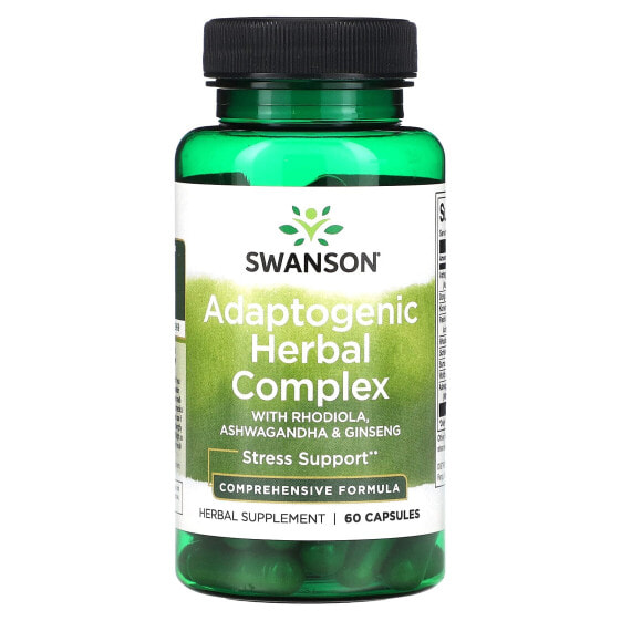 Adaptogenic Herbal Complex with Rhodiola, Ashwagandha & Ginseng, 60 Capsules