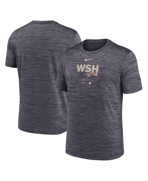 Men's Black Washington Nationals City Connect Practice Velocity Performance T-shirt