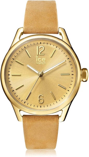 Ice-Watch - Ice Time Beige Gold - Beige Damenuhr mit Lederarmband - 013074 (Small)