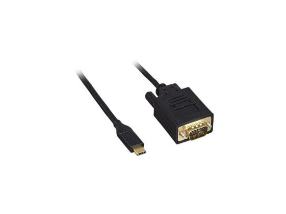 Kaybles USB 3.1 Type C Male to VGA Male Cable, 3ft. M-M, Black Adapter Cable