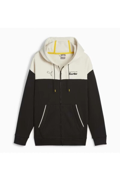 624552-01 Porsche Pl Hooded Sweat Jacket Eşofman Üstü Erkek Ceket Siyah