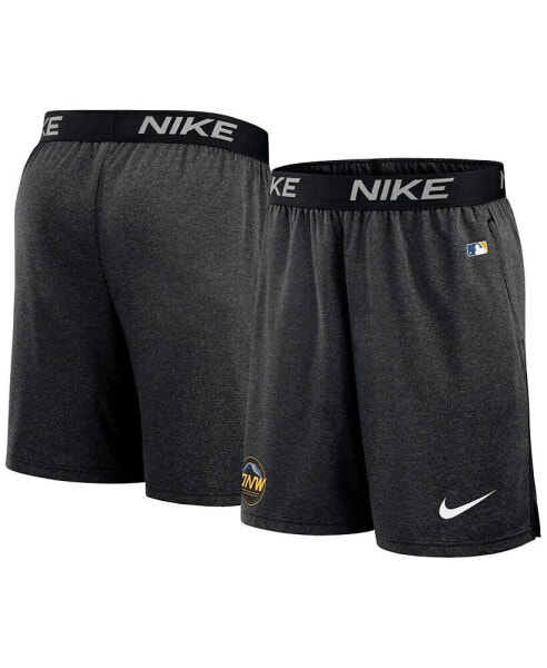 Men's Black Seattle Mariners City Connect Performance Practice Shorts