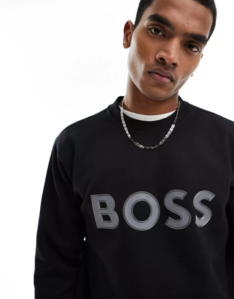 BOSS Green Salbo 1 sweatshirt in black