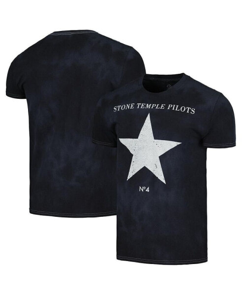 Men's Black Distressed Stone Temple Pilots No. 4 T-shirt