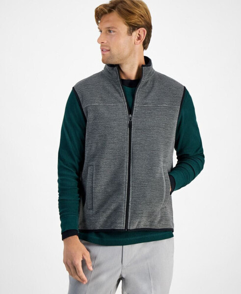 Men's Solid Fleece Vest, Created for Macy's