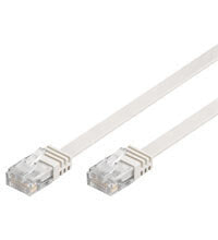 Wentronic CAT 5e Flat-Patch Cable U/UTP - white - 1.5m - 1.5 m - Cat5e - U/UTP (UTP) - RJ-45 - RJ-45