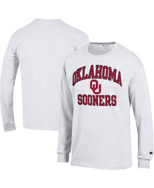 Men's White Oklahoma Sooners High Motor Long Sleeve T-shirt