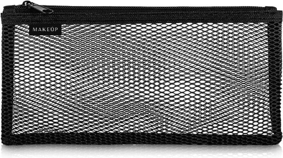 Kosmetiktasche Black mesh schwarz 22x10 cm