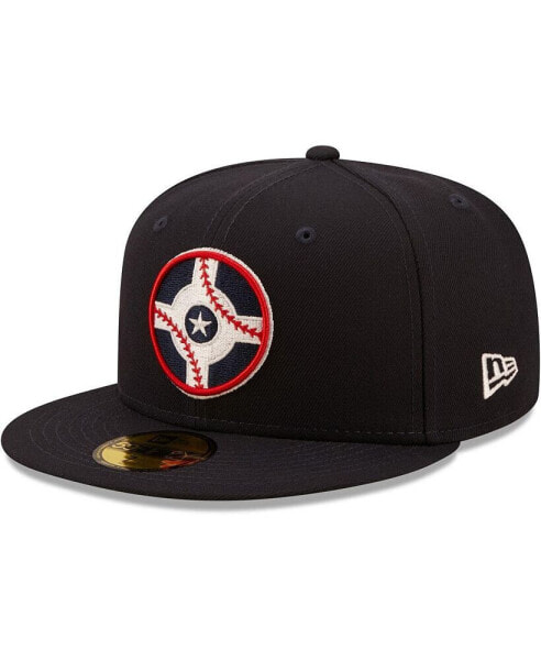 Men's Navy Indianapolis Indians Authentic Collection 59FIFTY Fitted Hat