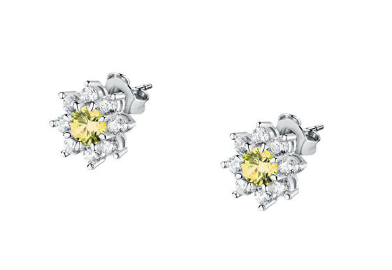 Tesori SAIW188 Recycled Silver Flower Stud Earrings