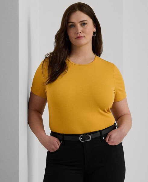 Plus Size Short-Sleeve Knit Tee