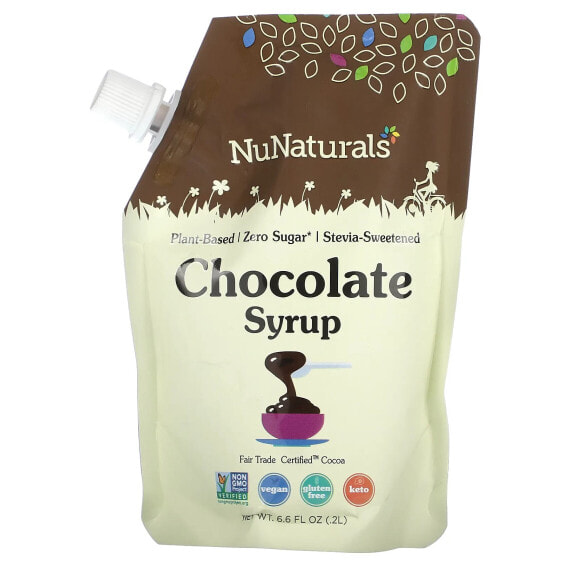 NuNaturals, Шоколадный сироп, 0,2 л (6,6 жидк. Унции)
