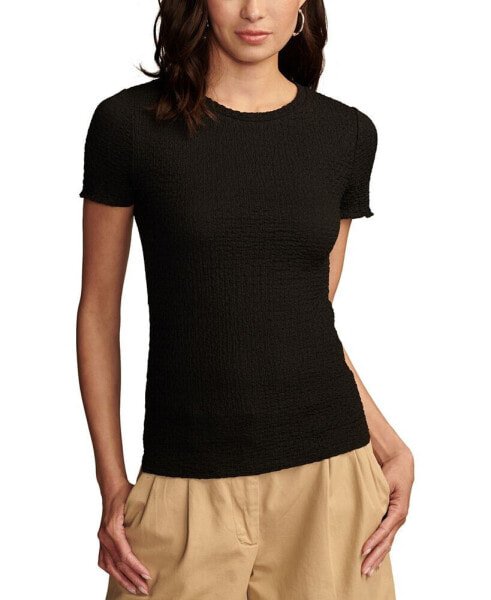 Women's Pucker-Knit Crewneck T-Shirt