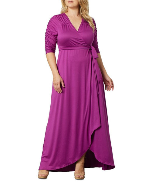 Plus Size Meadow Dream Maxi Wrap Dress