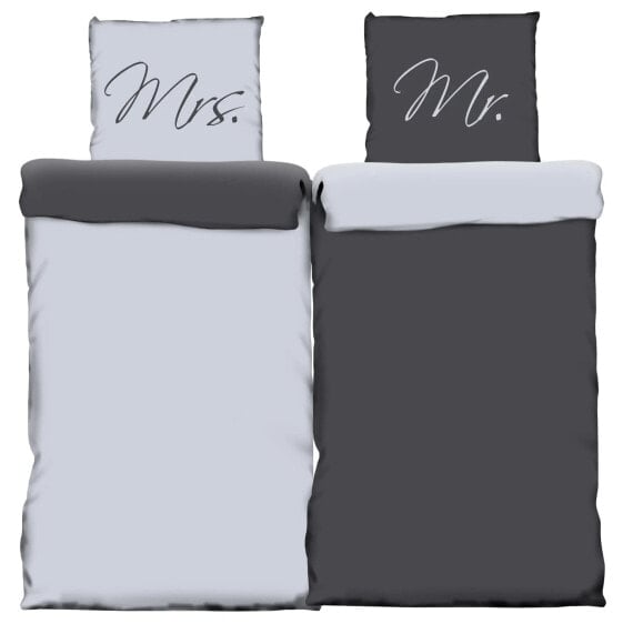 Комплект постельного белья One-Home Mr. & Mrs. 135x200см