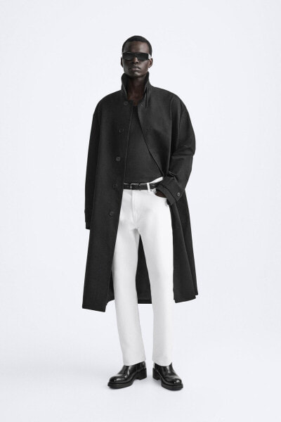 Long cotton trench coat