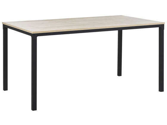 Стол обеденный Beliani Модерный HOCKLEY 90x150x76 см, 23 кг, светлый деревянный оттенок, макс. нагрузка 100 кг.