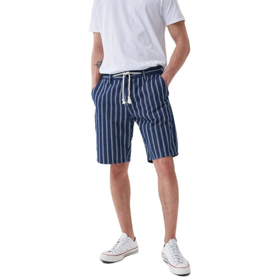 SALSA JEANS Loose Vertical Striped shorts