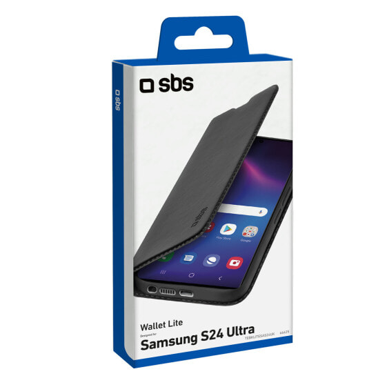 SBS Book Case Wallet Lite-Huelle für Samsung Galaxy S24 Ultra schwarz