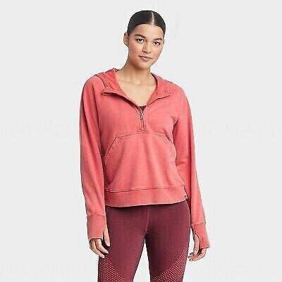 Women's 1/2 Zip Fleece Pullover - JoyLab Red XS