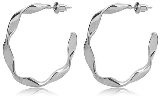 Fashion round steel earrings