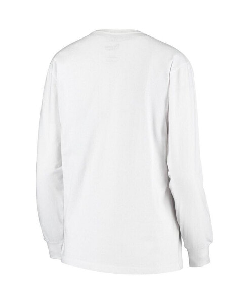 Women's White Georgia Bulldogs Big Block Whiteout Long Sleeve T-shirt