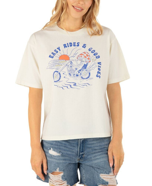 Juniors' Easy Rides Cotton Slim Boyfriend T-Shirt