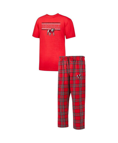 Пижама Profile для мужчин красная Georgia Bulldogs Big and Tall 2-Pack с фланелевыми брюками