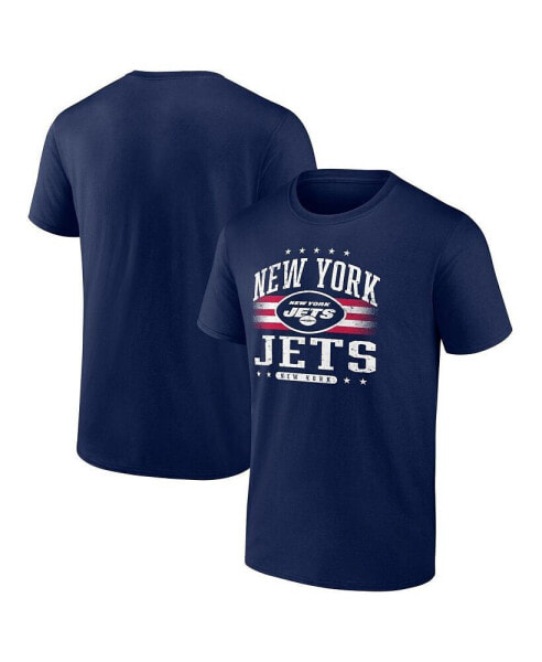 Men's Navy New York Jets Big Tall Americana T-Shirt