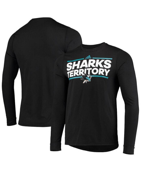 Men's Black San Jose Sharks Dassler Aeroready Creator Long Sleeve T-shirt