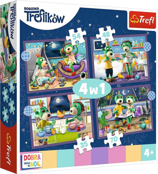 Trefl Puzzle 4w1 35,48,54,70el Trefliki przed snem Dobranoc, Trefliki na noc 34399 Trefl p8