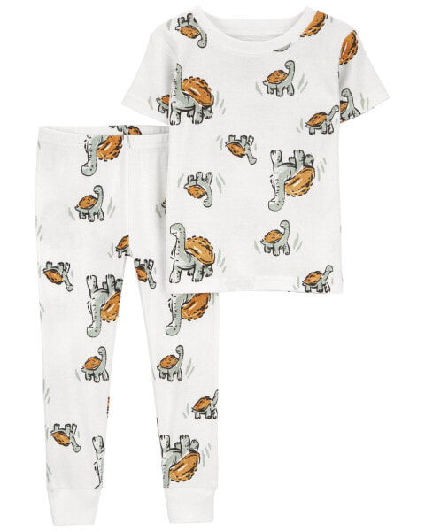 Пижама для мальчика Carter's Toddler 2-Piece Turtle 100% из хлопка'in мягкая и удобная