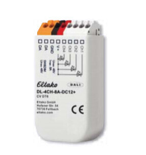 Eltako DL-4CH-8A-DC12+ - Dimmer - External - Wireless - White - LED - IP20