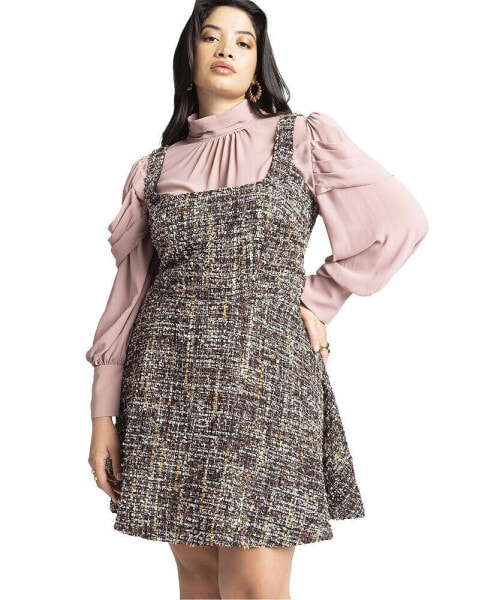 Платье женское ELOQUII Flare Tweed Mini Jumper