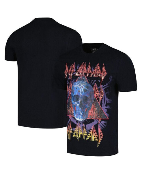 Men's and Women's Black Def Leppard Skull T-shirt