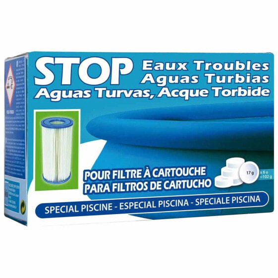 GRE Stop Cloudy Waters For Pools With Cartridge Filter 6 Units