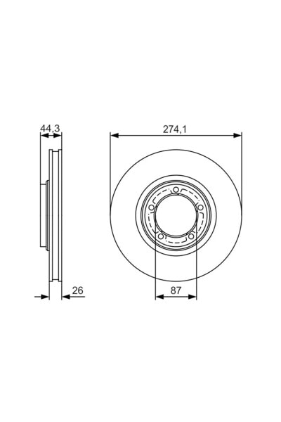 Fren Diski, Arka, [274 / 26-24,4 Mm], Ha--0986479s79--hyundaı