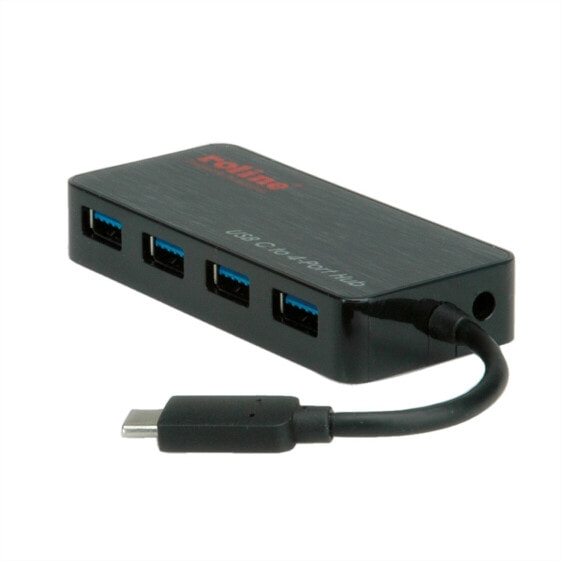 Хаб USB 3.2 Gen 1 ROLINE с четырьмя портами Typ C, кабельный - Cable - Digital