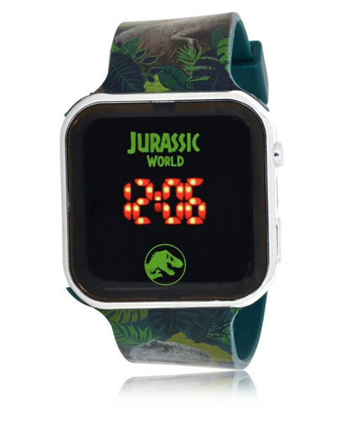 Часы Jurassic World Children's Light Emitting Diode Green Silicone Strap 32mm