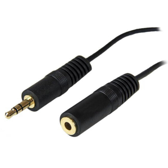 StarTech.com 12 ft PC Speaker Extension Audio Cable - 3.5mm - Male - 3.5mm - Female - 3.7 m - Black