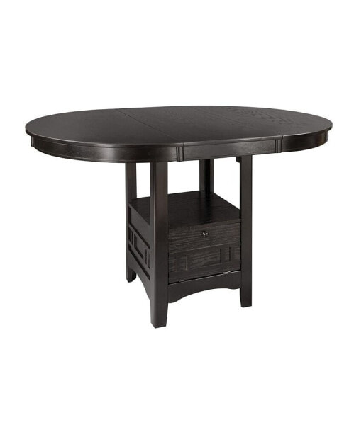Cherry Finish Counter Height Dining Table with Storage Base