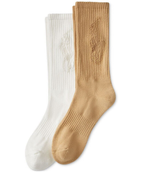 Men's 2-Pk. Tonal Pony Player Crew Socks