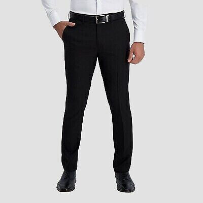 Haggar H26 Men's Premium Stretch Slim Fit Dress Pants - Black 30x32