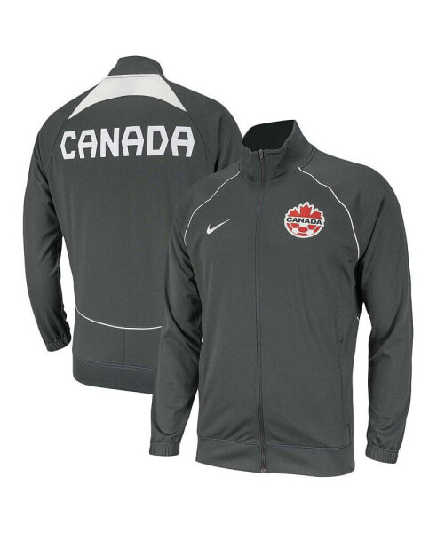 Men's Gray Canada Soccer Anthem Raglan Full-Zip Jacket