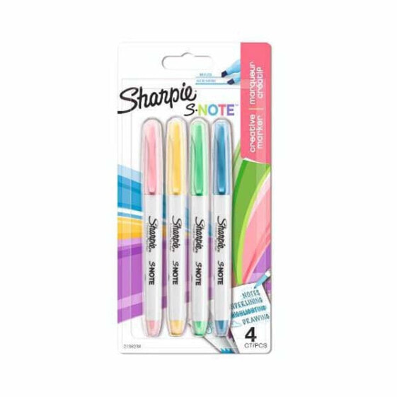 Фломастеры Sharpie S-note marker pen 4 штуки