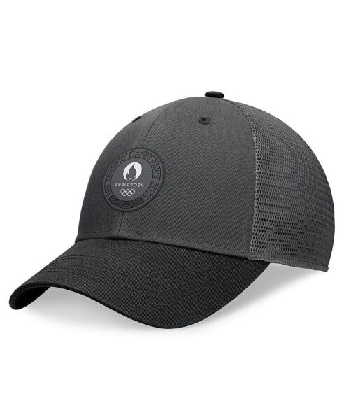 Branded Men's Charcoal/Black Paris 2024 Adjustable Hat