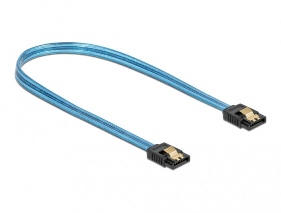 Delock 82133 - 0.7 m - SATA III - SATA 7-pin - SATA 7-pin - Male/Male - Blue