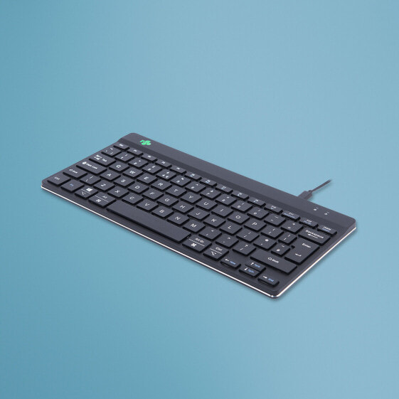 R-Go Compact Break R-Go ergonomic keyboard QWERTY (UK) - wired - black - Mini - Wired - USB - QWERTY - Black