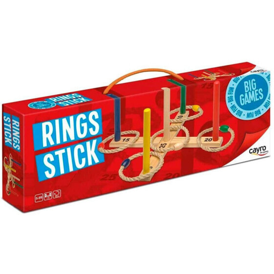 CAYRO Rings-Stick Wood With Rings Board Game
