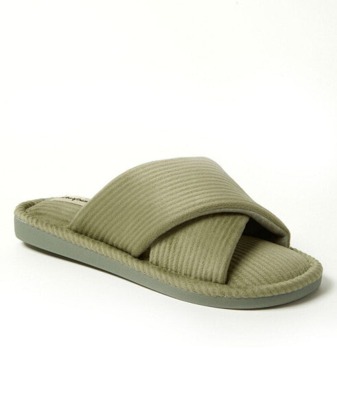 Women's Emberlynn Velour Crossband Slide Slippers